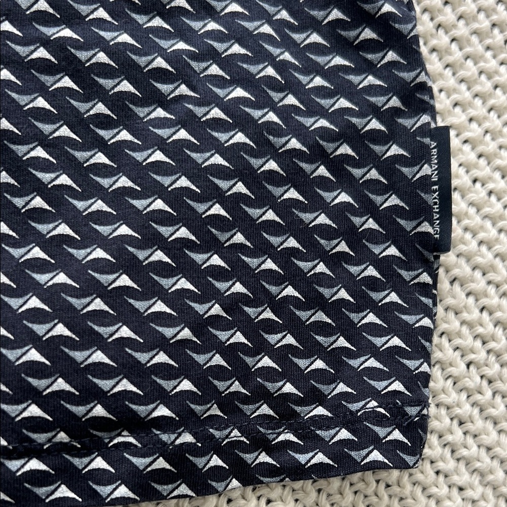 Armani Exchange Black and Gray Polo Shirt - Picture 9 of 9